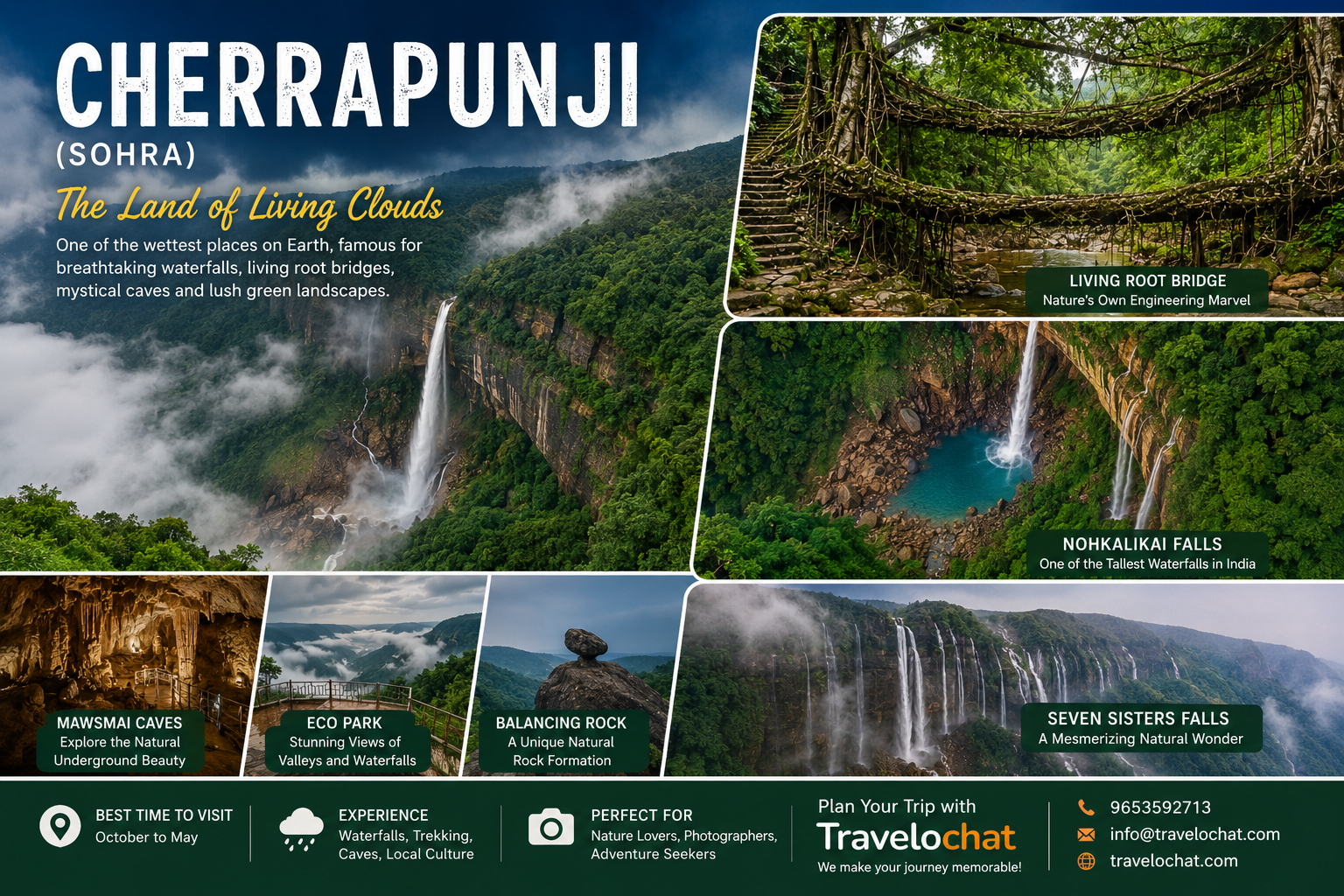 Visit Cherrapunji and experience a world where rain creates magic and nature feels alive in every moment