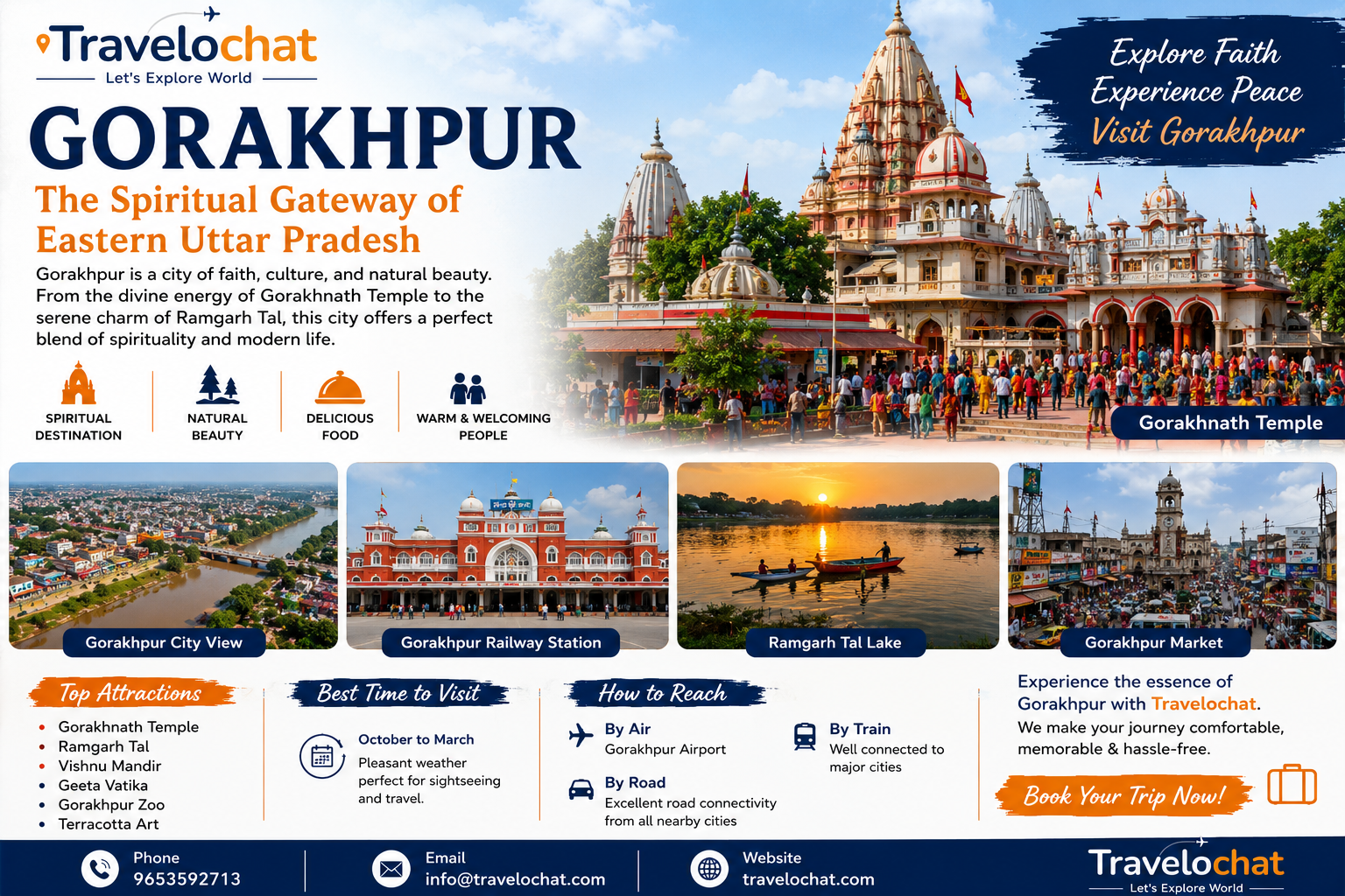 Start your journey today and explore the hidden beauty of Gorakhpur with Travelochat where every trip becomes a memorable experience