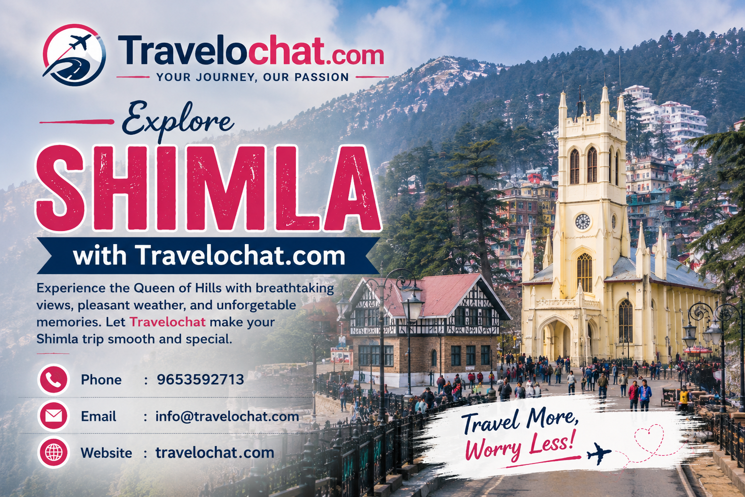 If you have been thinking about taking a break, this is the right time to plan your Shimla trip. Let Travelochat help you create a journey that you will remember for a long time.